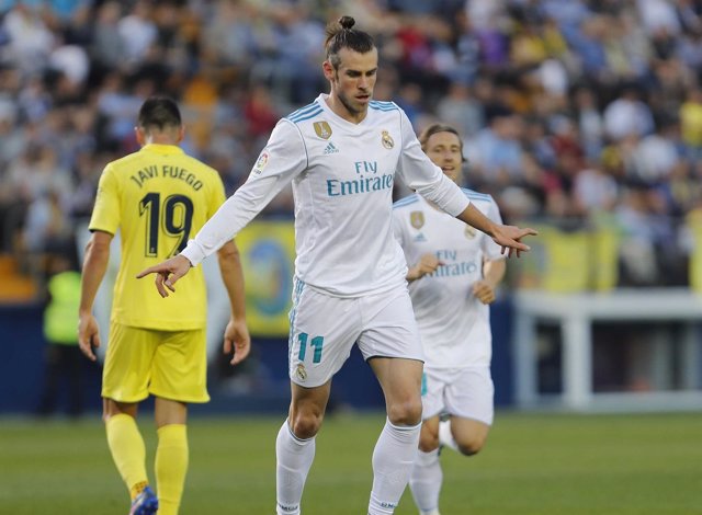 Gareth Bale celebra su gol ante el Villarreal.