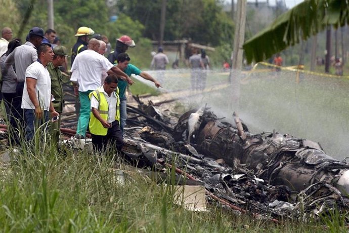 Foto de archivo del accidente aéreo en Cuba