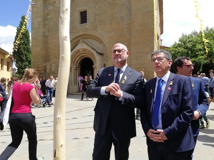 El portaveu de JxCat, Eduard Pujol, a Folgueroles (Barcelona)