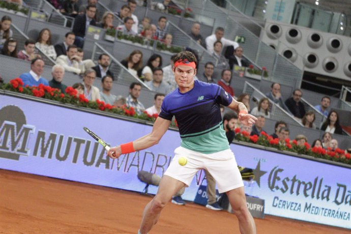 Milos Raonic en los cuartos de final del Mutua Madrid Open