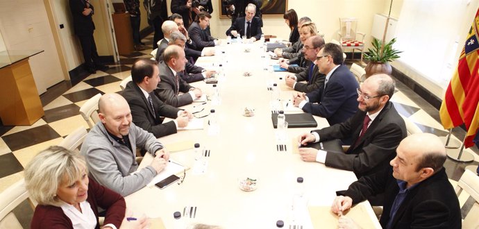 Primera reunión de la Mesa de la Automoción de Aragón el pasado 13 de marzo.