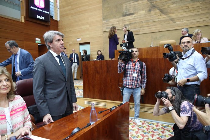 Ángel Garrido durante el pleno de investidura en la Asamblea de Madrid
