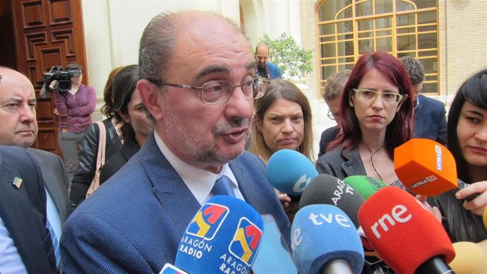 El presidente de Aragón, Javier Lambán                          