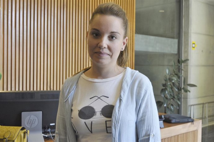 Maru Díaz en las Cortes de Aragón.