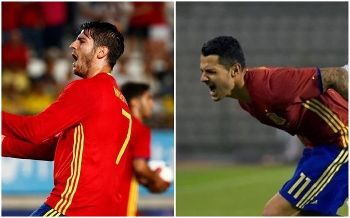 Morata y Vitolo con la selección