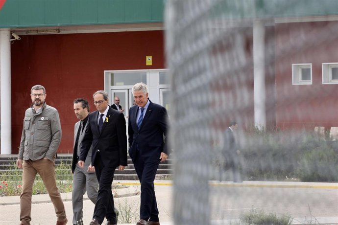 El presidente de la Generalitat, Quim Torra, en su visita a Estremera