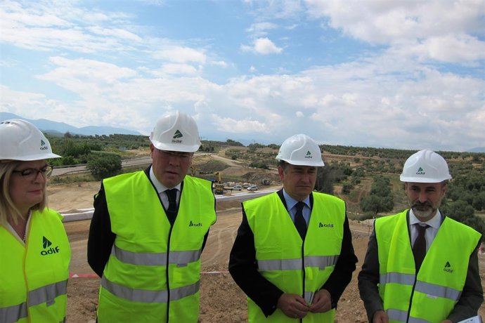 Visita a las obras del tramo ferroviario de Alta Velocidad Grañena-Jaén.