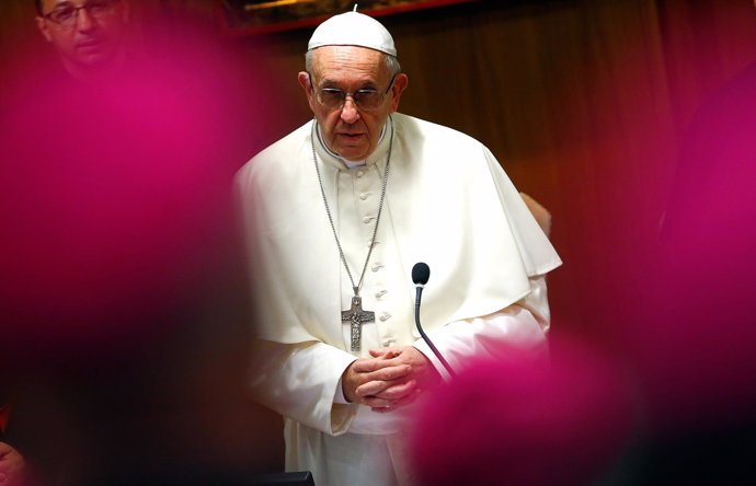 El Papa Francisco en una conferencia con obispos 