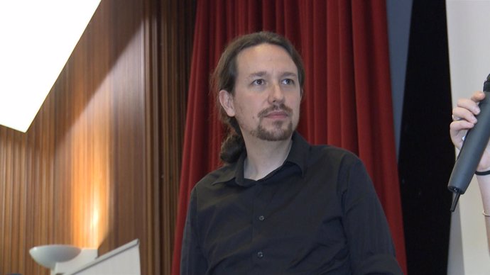 Pablo Iglesias en la Facultad de Geografía de la Universitat de València