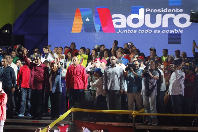 Celebración de Nicolás Maduro tras las elecciones