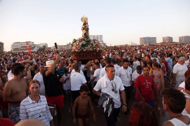Procesión de la Virgen del Carmen de Punta Umbría. 