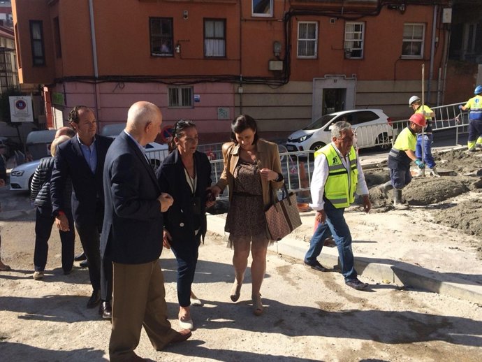 Obras de renovación de la  calle Jiménez  Díaz de Santander