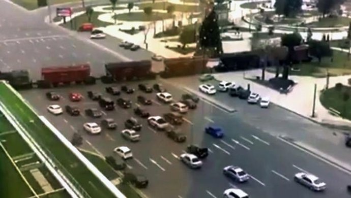 Tren de mercancías en Azerbaiyán