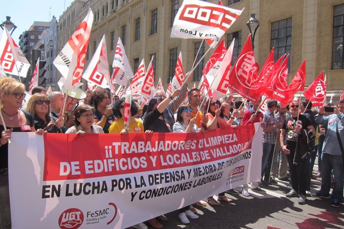 Concentración sindical ante la CVE. Valladolid 22/5/2018