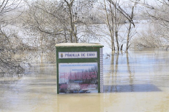 La localidad de Pradilla de Ebro ha sido una de las más afectadas por la riada. 