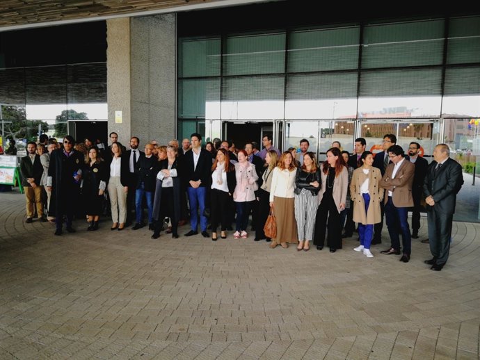 Uno de los paros de jueces y fiscales en Ciudad de la Justicia de LPGC