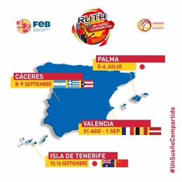 Ruta 2018 de la selección española femenina