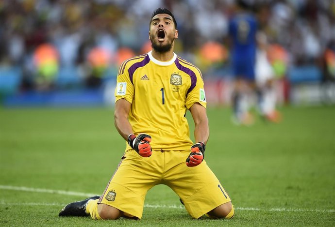 Sergio Romero en el Mundial de Brasil