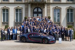 Bugatti fabrica la unidad número 100 del Chiron