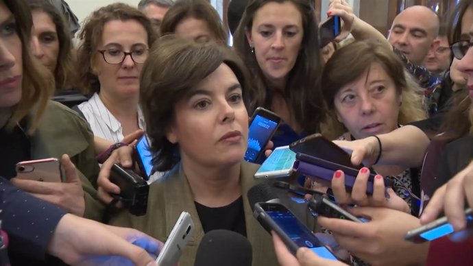 Soraya Sáenz de Santamaría en el Congreso de los Diputados