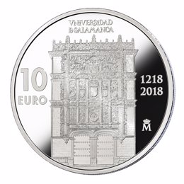 Reverso moneda conmemoración Universidad Salamanca