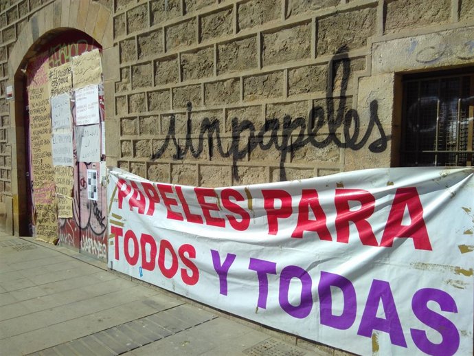Encierro en la antigua escuela Massana de Barcelona