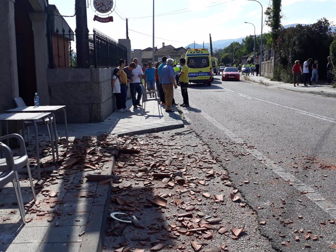 Efectos de la explosión en Tui (Pontevedra)