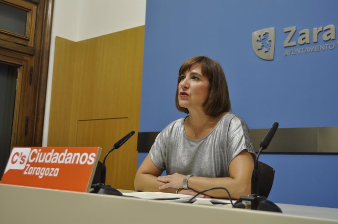 La portavoz de C's Zaragoza, Sara Fernández. 