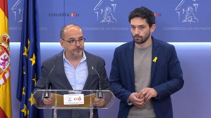 Carles Campuzano en rueda de prensa en el Congreso