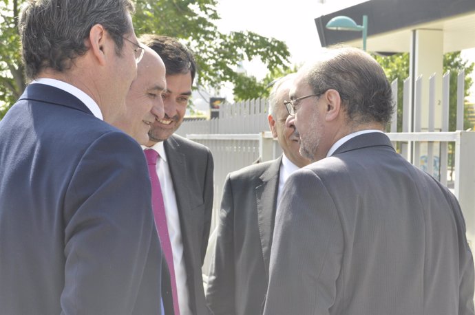 Garamendi con el presidente de Aragón, Javier Lambán. 