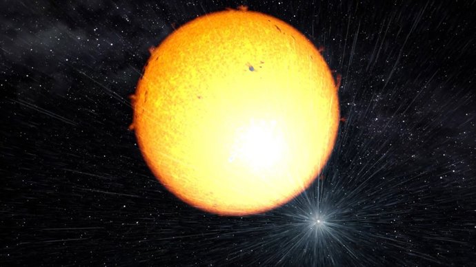 Imágen de l'estel de neutrons descoberta