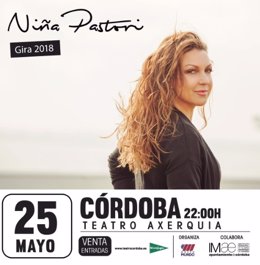 Cartel del concierto de Niña Pastori en Córdoba