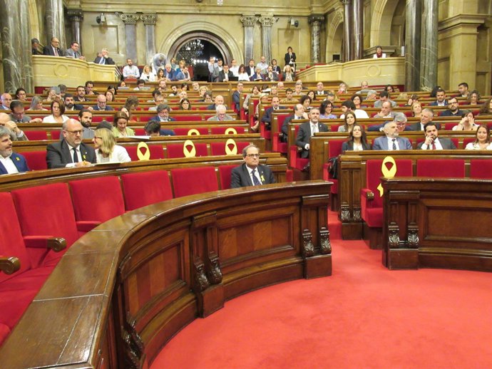 Quim Torra En El Pleno Del Parlament                        
