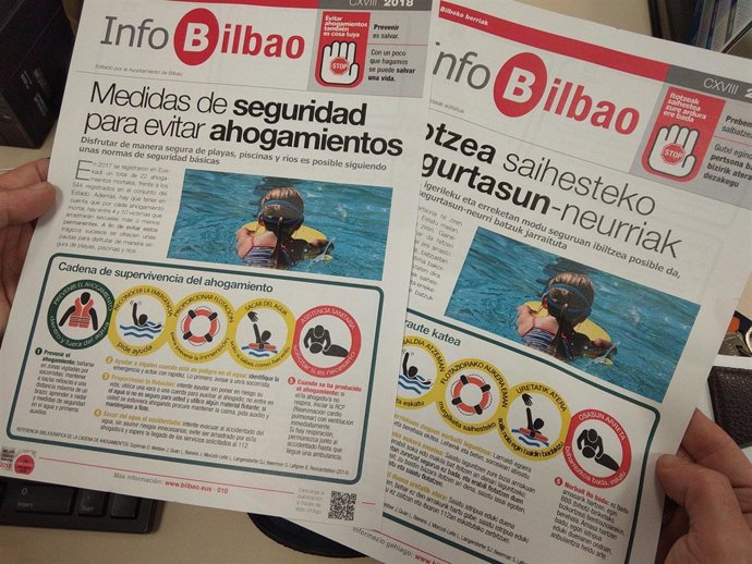 Folletos con consejos para evitar ahogamientos