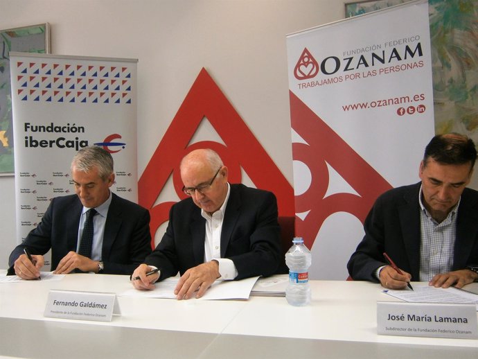 Firma renovación de la colaboración entre Fundación Ibercaja y Federico Ozanam.