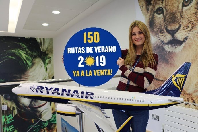 Ryanair pone a la venta su programación de vuelos para 2019