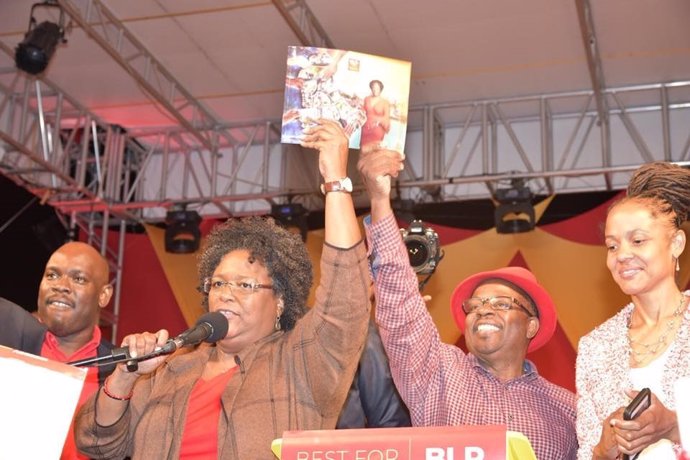 Mia Mottley, líder del Partido Laborista de Barbados