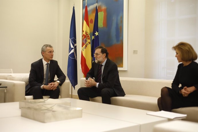 Rajoy recibe en Moncloa al secretario general de la OTAN, Jens Stoltenberg