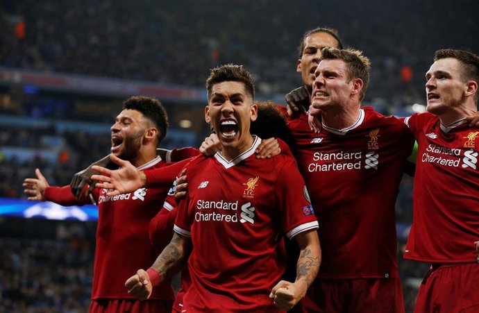 El Liverpool celebra su pase a semifinales de la Champions