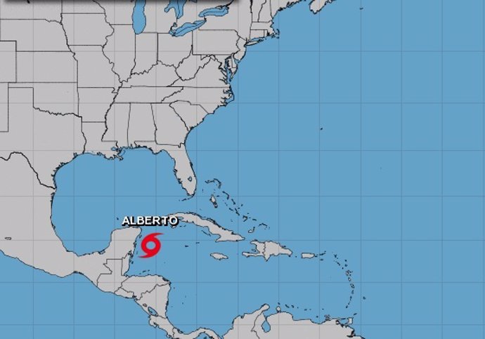 La tormente subtropical 'Alberto' se dirige hacia el Golfo de México
