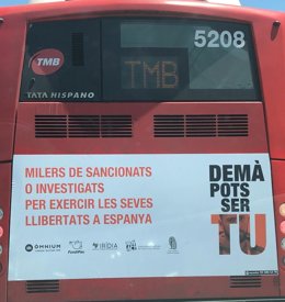 Campanya de publicitat 'Demà pots ser tu' a Barcelona