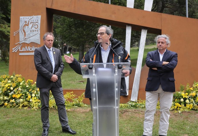 El president Quim Torra en un acte de La Molina 