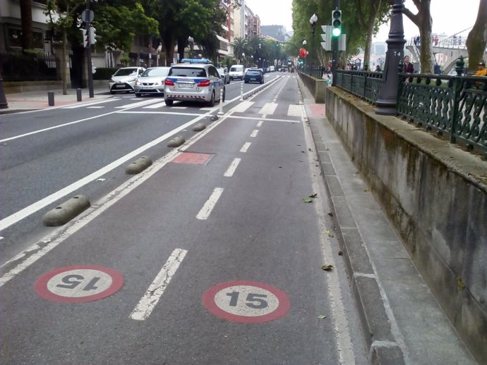 Carril bici en Bilbao