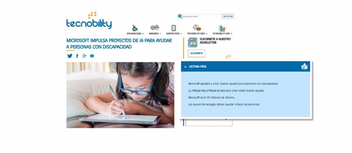 'Tecnobility' Ofrece Todas Sus Noticias En Versión De 'Lectura Fácil'