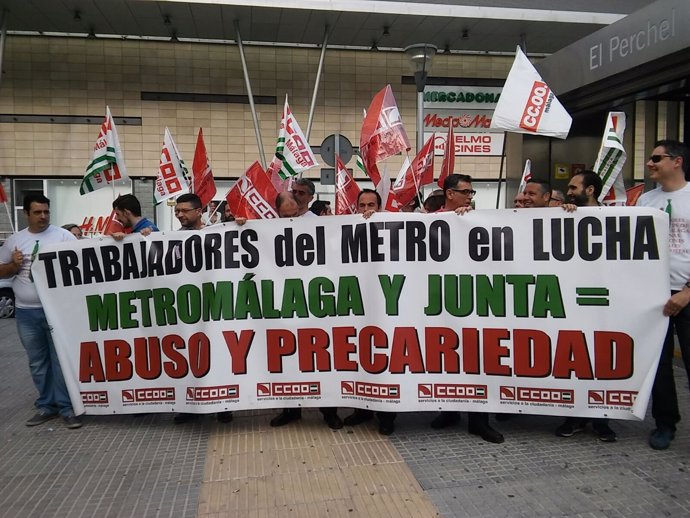 Movilización de los trabajadores del Metro de Málaga 