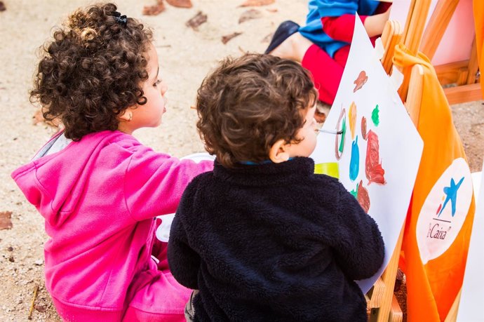 Niños del programa CaixaProinfancia de la Obra Social La Caixa