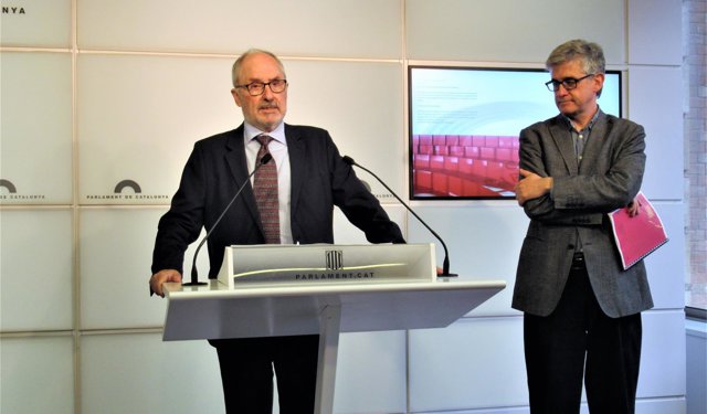 Sïndic de Greuges Rafael Ribó, su adjunto Jaume Saura