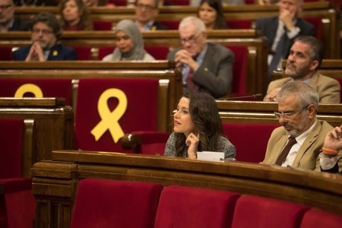 Inés Arrimadas durant la segona sessió del ple d'investidura