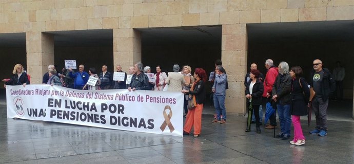 Concentración de la Coordinadora por la Defensa de las Pensiones