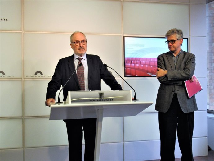 Sïndic de Greuges Rafael Ribó, su adjunto Jaume Saura